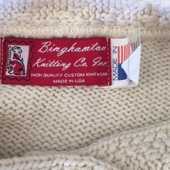 Binghamton Knitting Cable Knit Cardigan Pine Tree - Picture 2 of 3